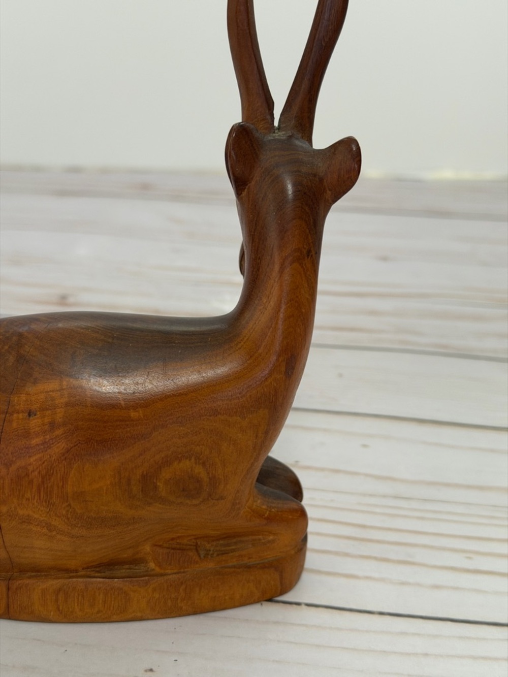 Wood Hand Carved Antelope / Gazelle Sculpture Wood Decor - Picture 8 of 15